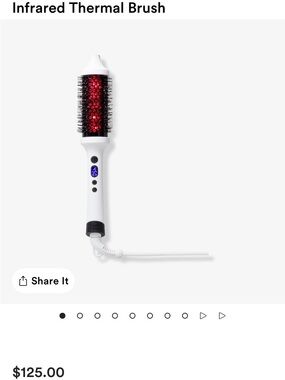 Bondi Boost Infrared Thermal Round Brush - White with Red Grill